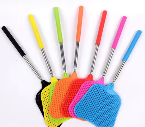 5 Pack of Multi-Coloured Telescopic Fly Swatters
